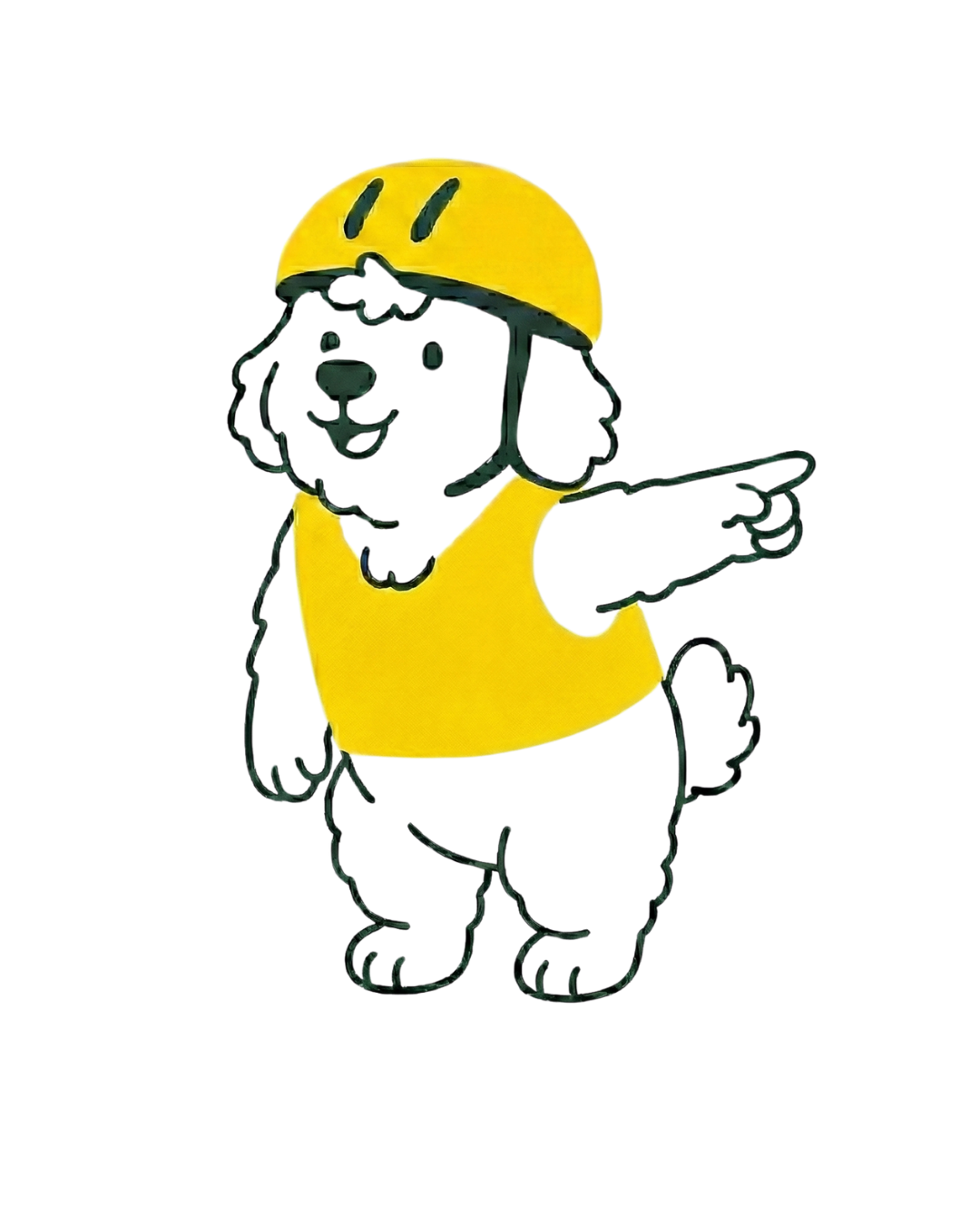 Defensive Pedal mascot pointing the way ahead