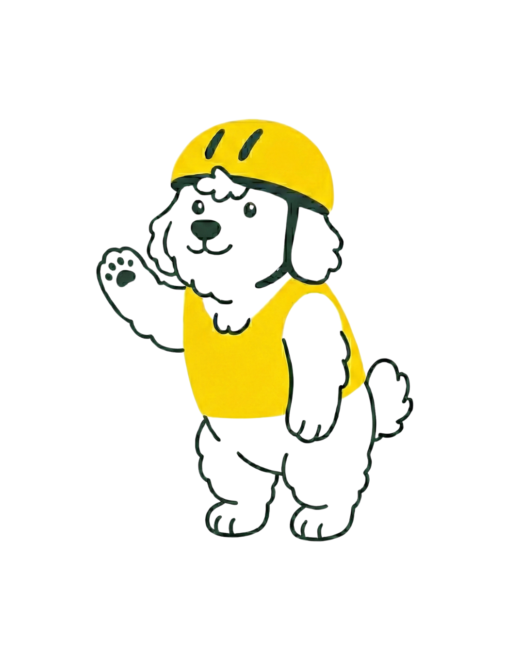 Defensive Pedal mascot waving hello